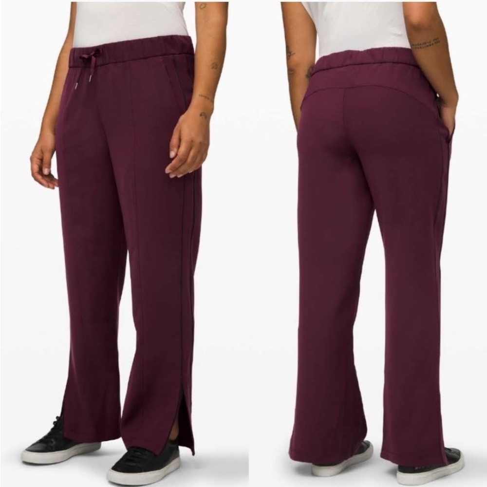 Lululemon On The Right Track Pants in Dark Adobe / Black Size 8